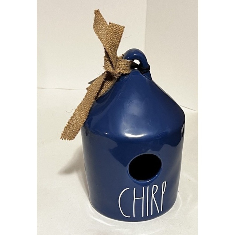 Rae Dunn Blue CHIRP Birdhouse